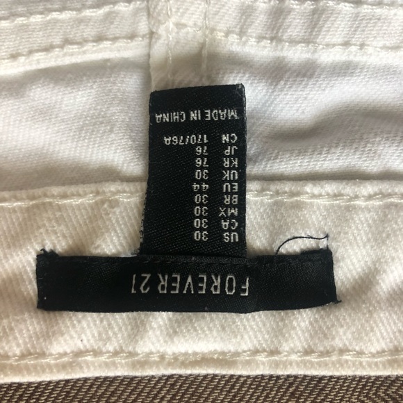 Forever 21 White Jean Shorts - Picture 3 of 3